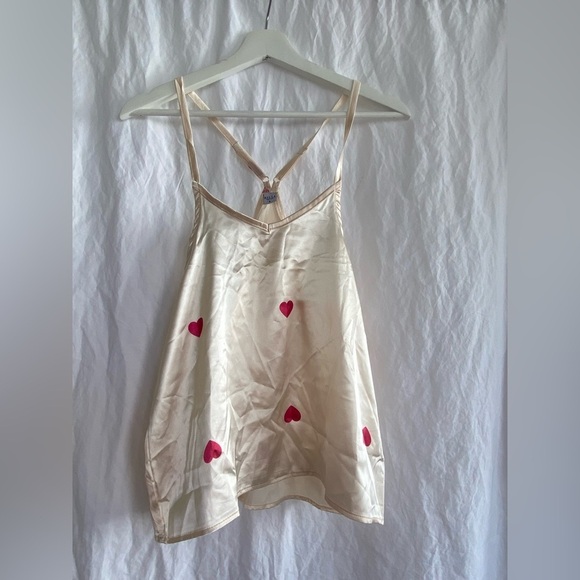 Bella Sleep Spa Satin heart Pajama top Size Small - Picture 2 of 8